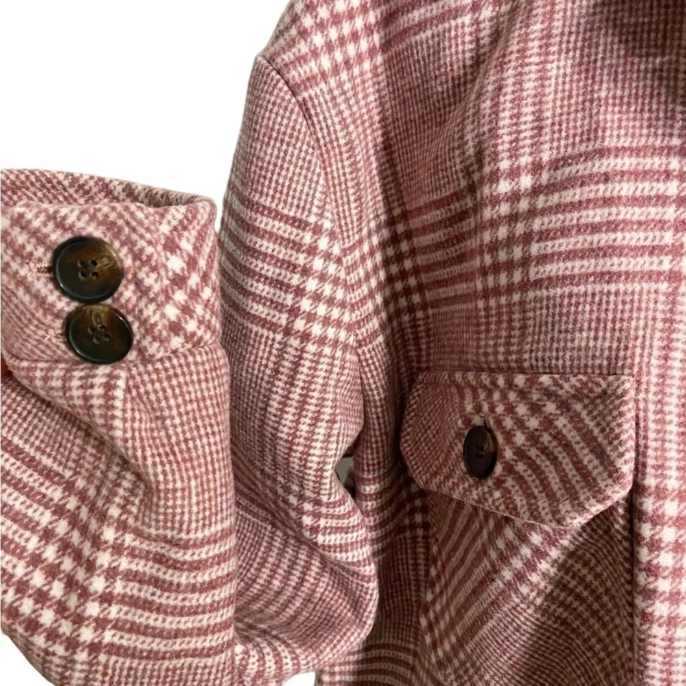 FDJ French Dressing Jeans Blush Glen Plaid Shacket - Picture 5 of 13